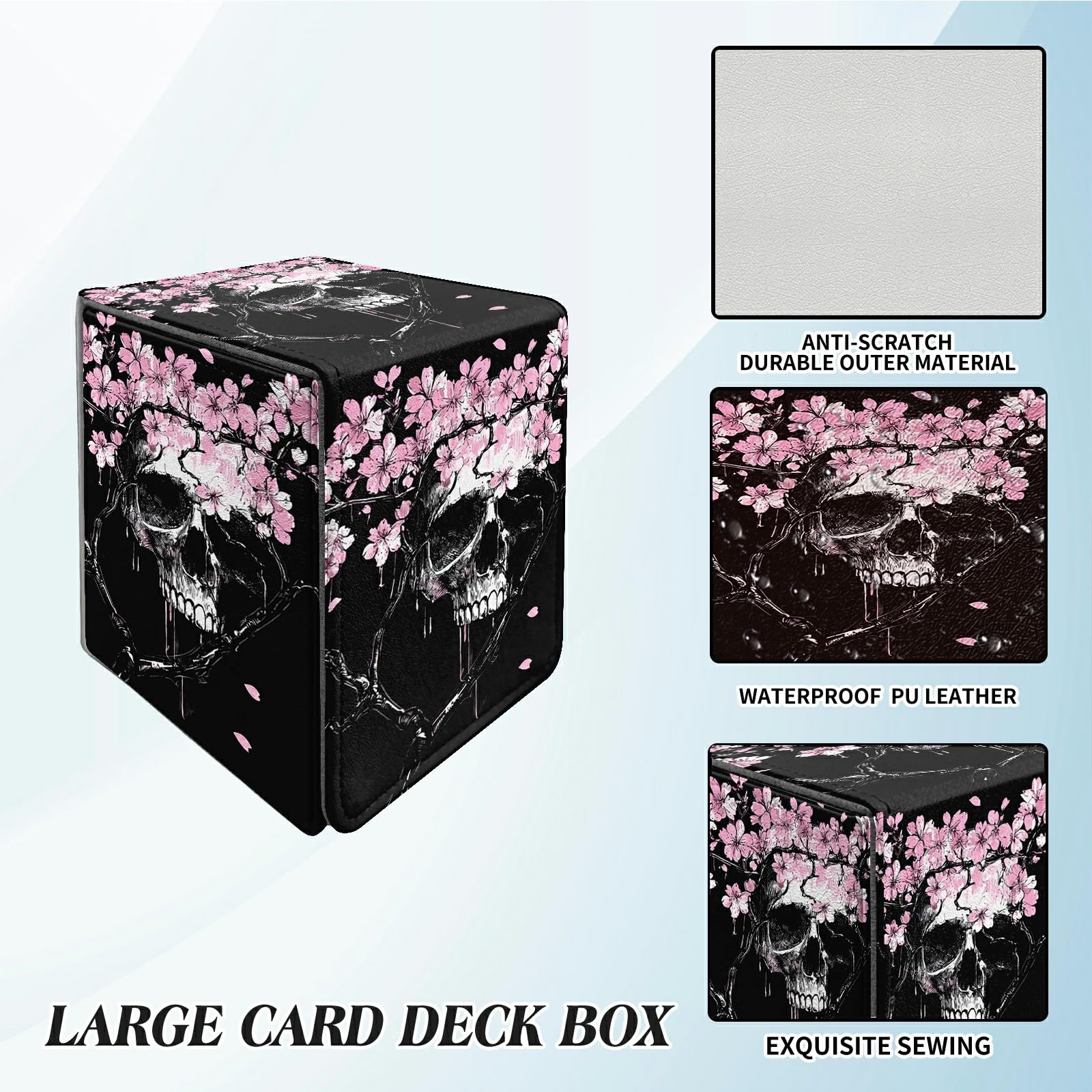 Amazon.com: BFDHGQZC Cherry Blossom Flowers Skulls Card Deck Box
